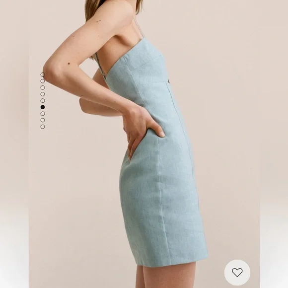 Mango Cut Out Linen Blend Dress - Picture 2 of 11